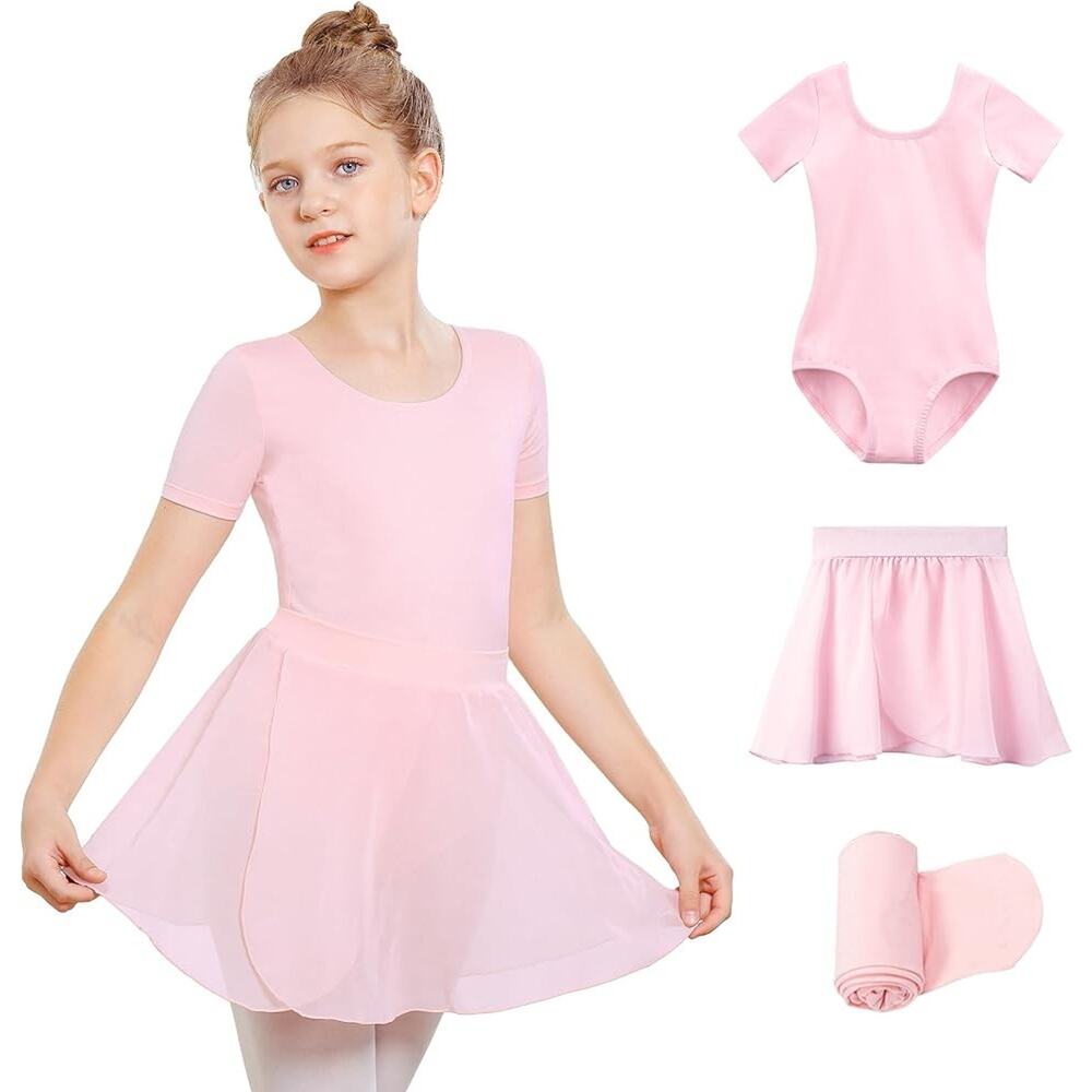 Stelle Womens Ballet Leotard Combo A04 Size 2T Ballet Pink Adjustable Tie New